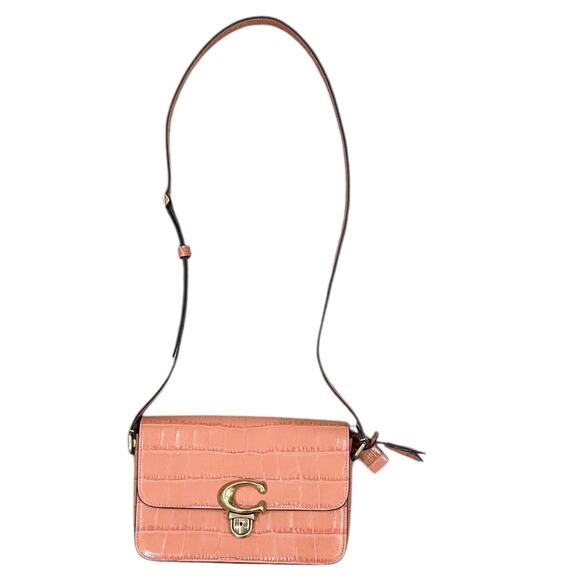 Coach Studio Shoulder Bag Crocodile-embossed Leather in Light Coral - Picture 14 of 14